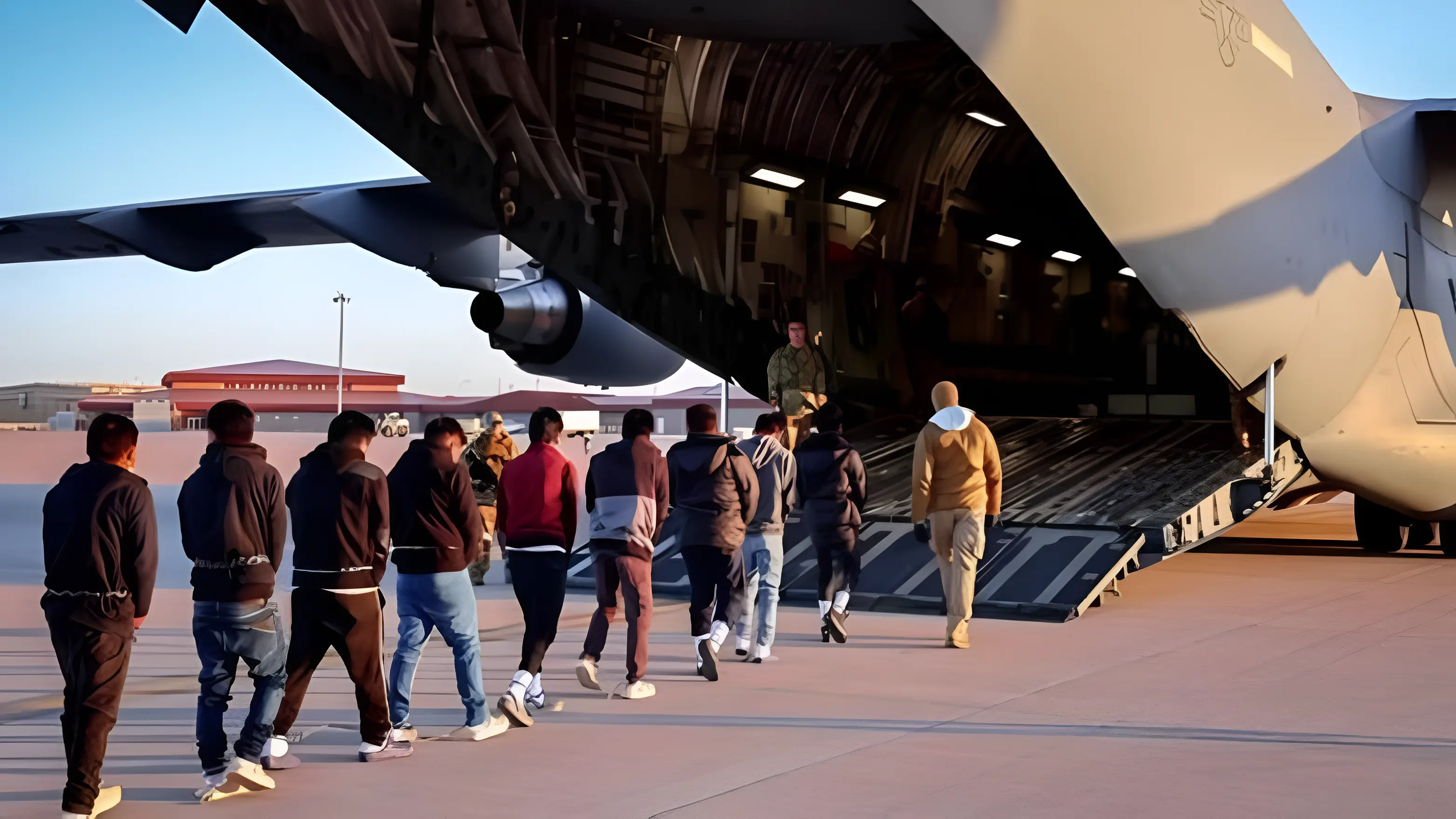 ئەمریکا بە فڕۆکەیەکی تایبەت هاووڵاتی ئێرانی و عەرەب دیپۆرت دەکاتەوە