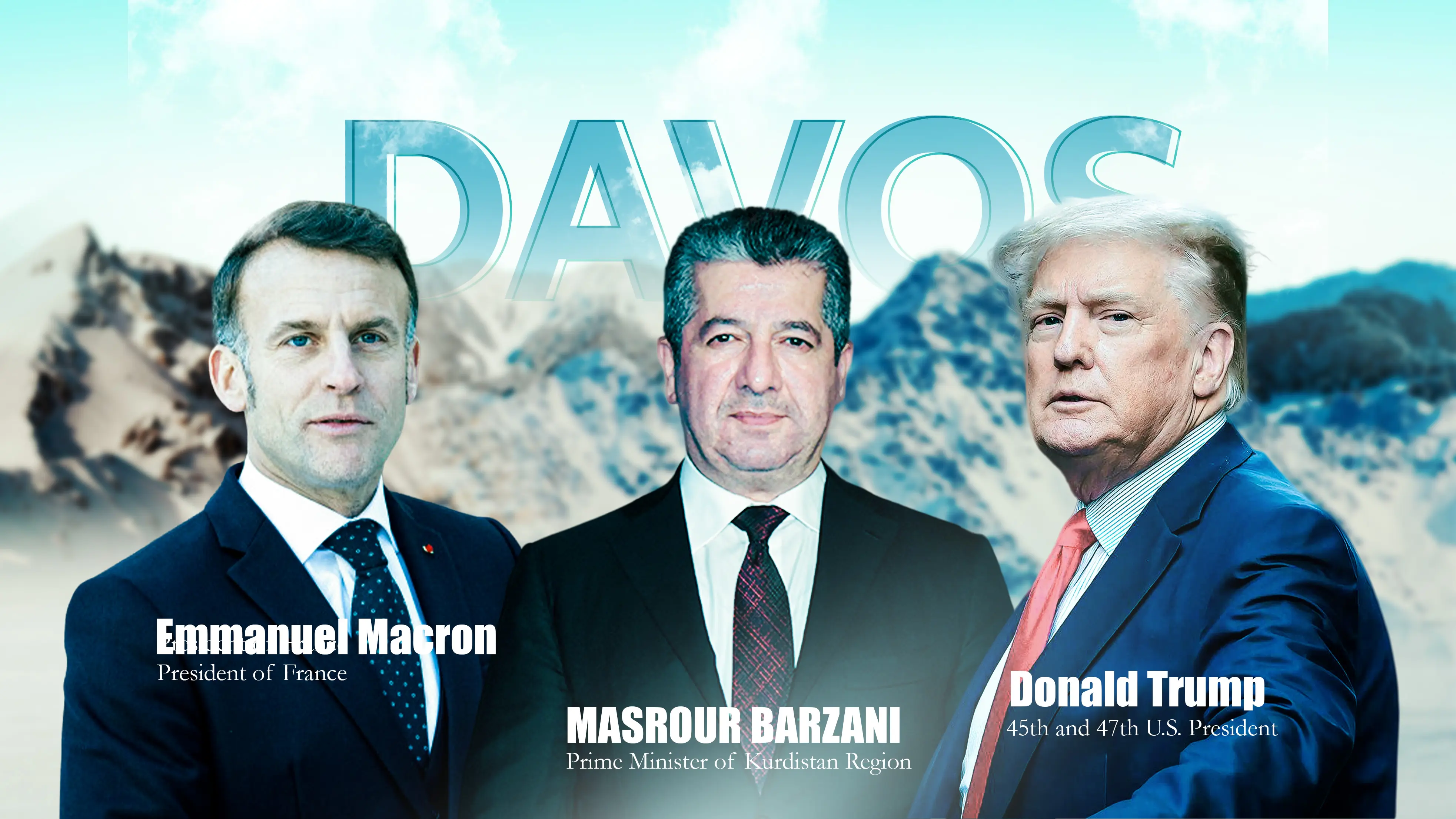 هاوشانی مەسرور بارزانی دەیان سەرکردەی جیهان بەشداری کۆڕبەندی داڤۆس دەکەن