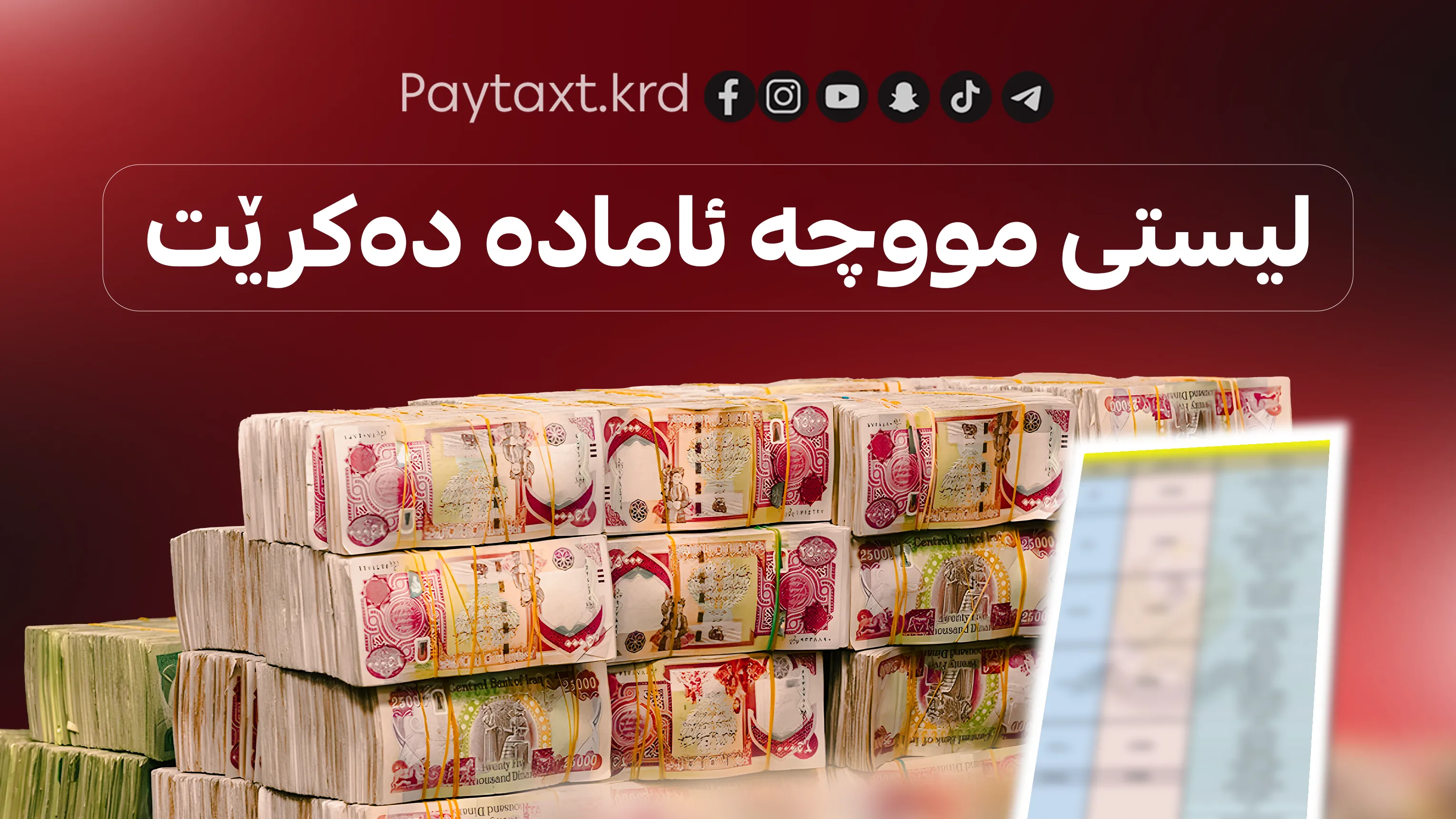 ئامادەکارییەکان بۆ لیستی مووچەی مانگی 6 دەستیپێکرد