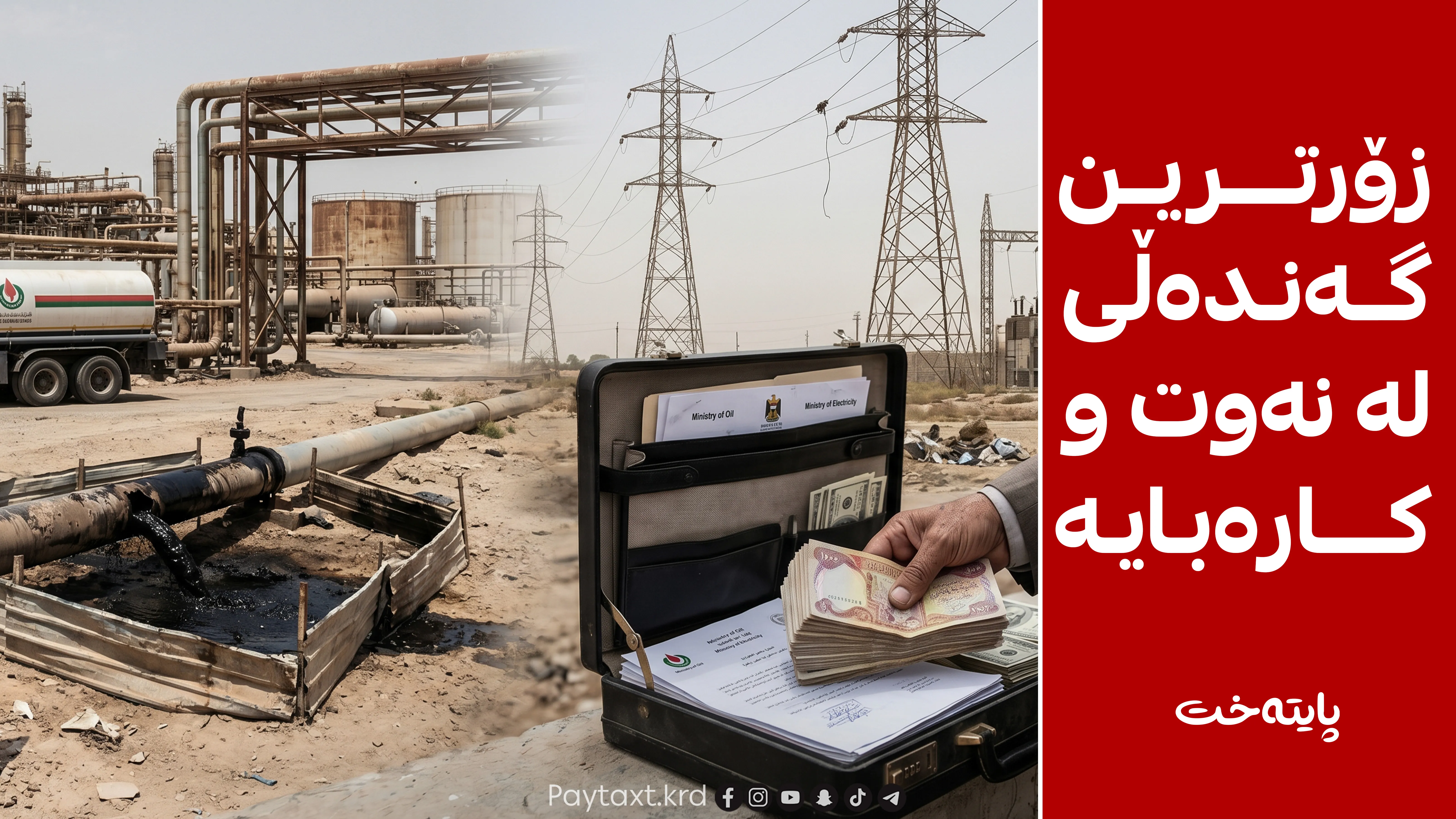 بەرپرسێکی باڵای وەزارەتی کارەبا بەهۆی گەندەڵی دەستگیرکرا