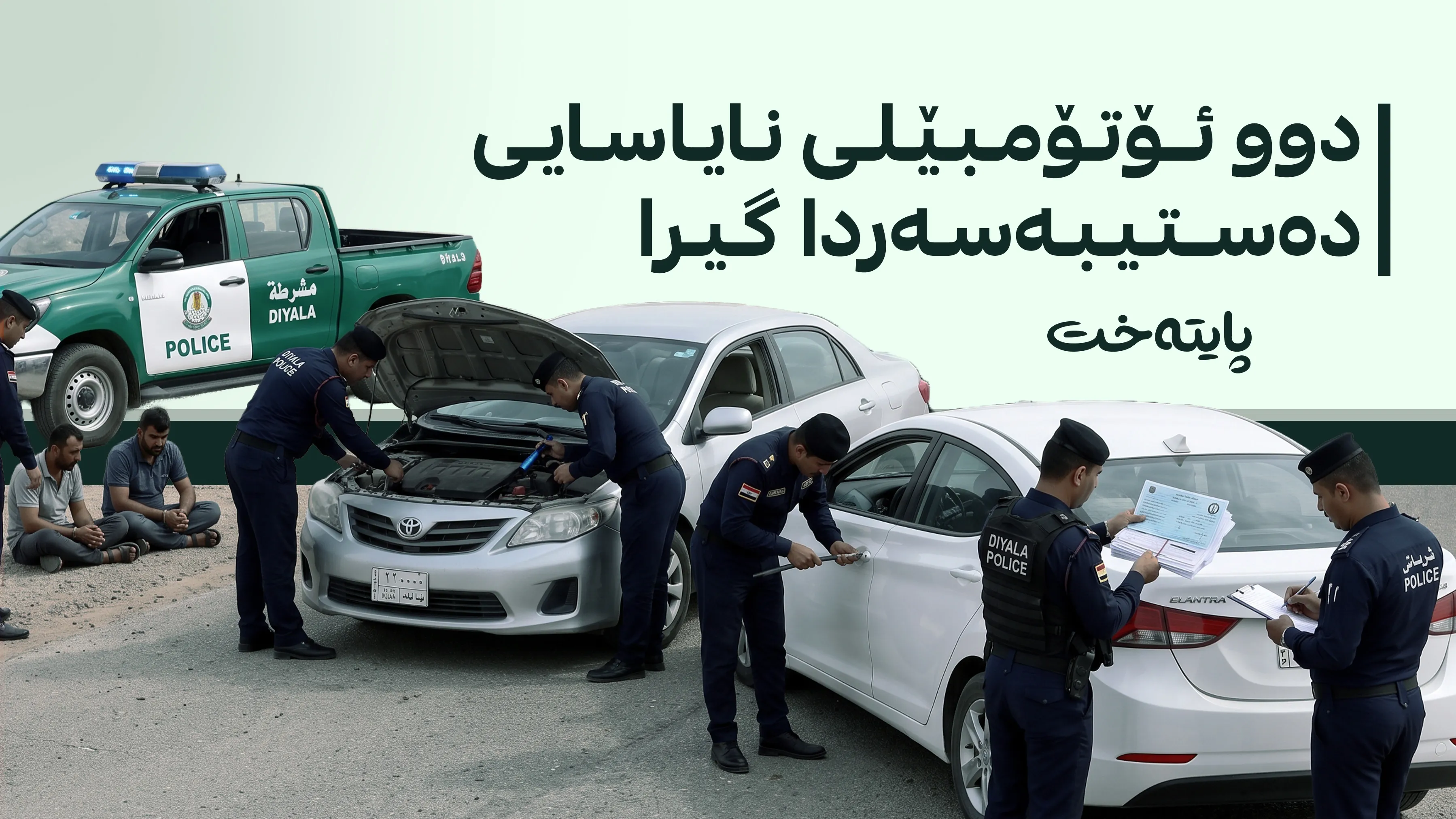  ورده‌كاریی دەستگیرکردنی باندێکی قاچاخچێتیی ئۆتۆمبێل لە دیالە