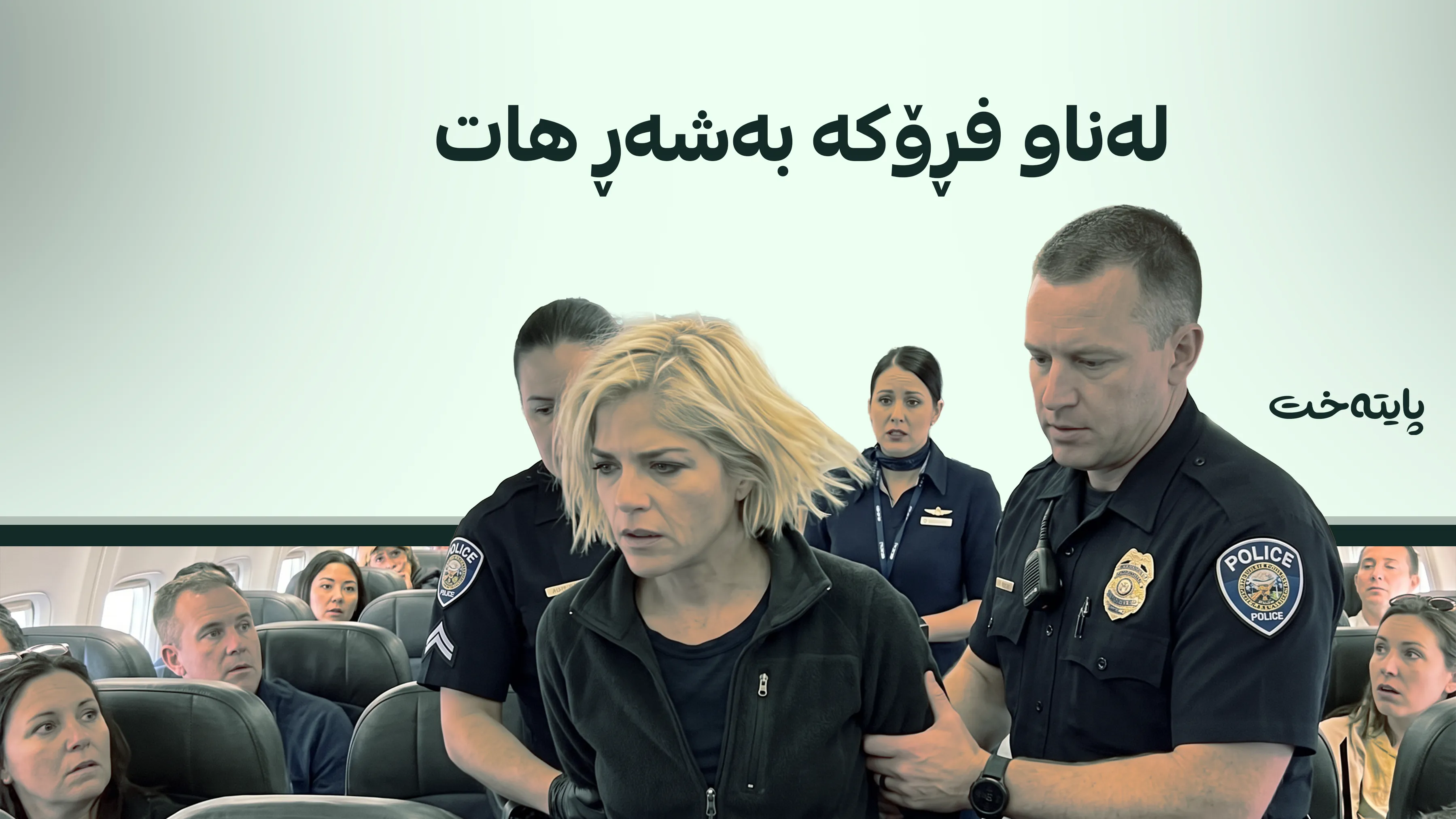 خانمە ئەکتەرێکی ئەمریکی لەناو فڕۆکە بەشەڕ هات و دەستگیر کرا