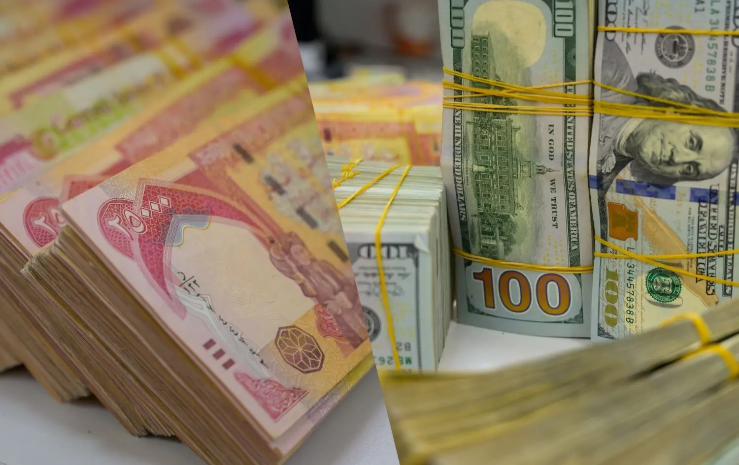 بانکی ناوەندی عێراق: بەهای 100 دۆلار بە 132 هەزار دینار جێگیر دەکرێت