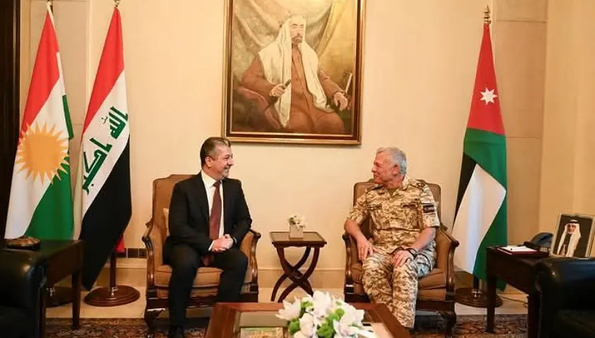 سەرۆکی حکومەتی هەرێمی کوردستان و شای ئوردن قسەیان کرد