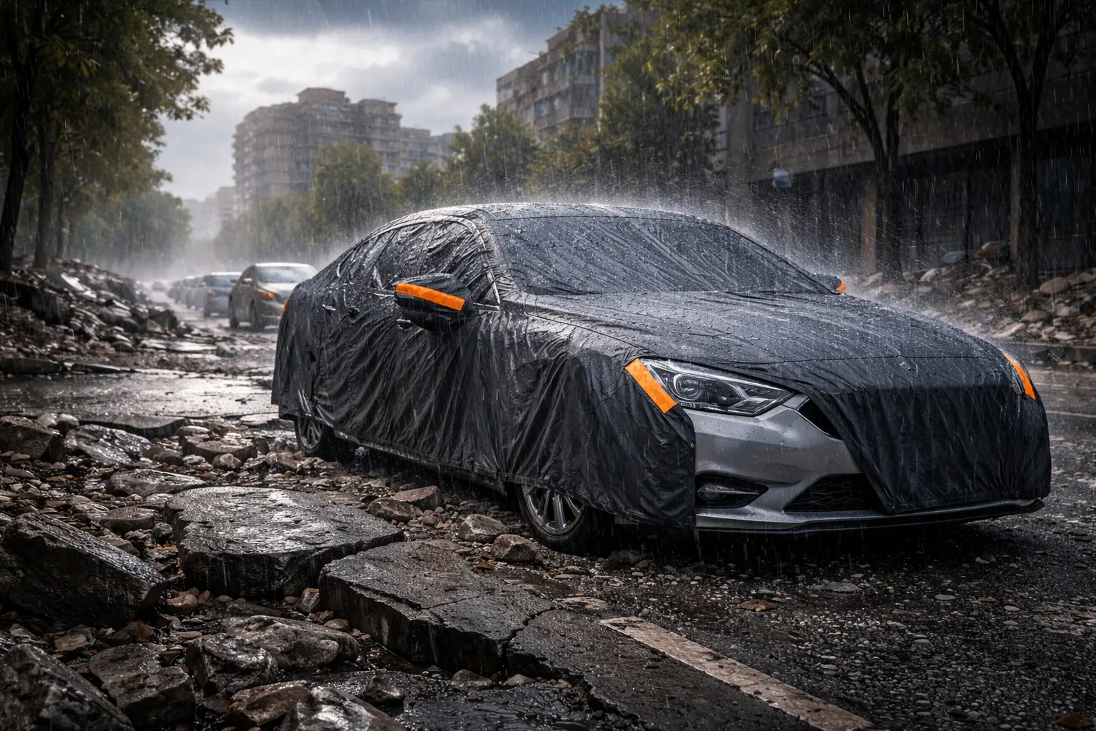 ئۆتۆمبێله‌كانتان داپۆشن ته‌رزه‌ ده‌بارێت