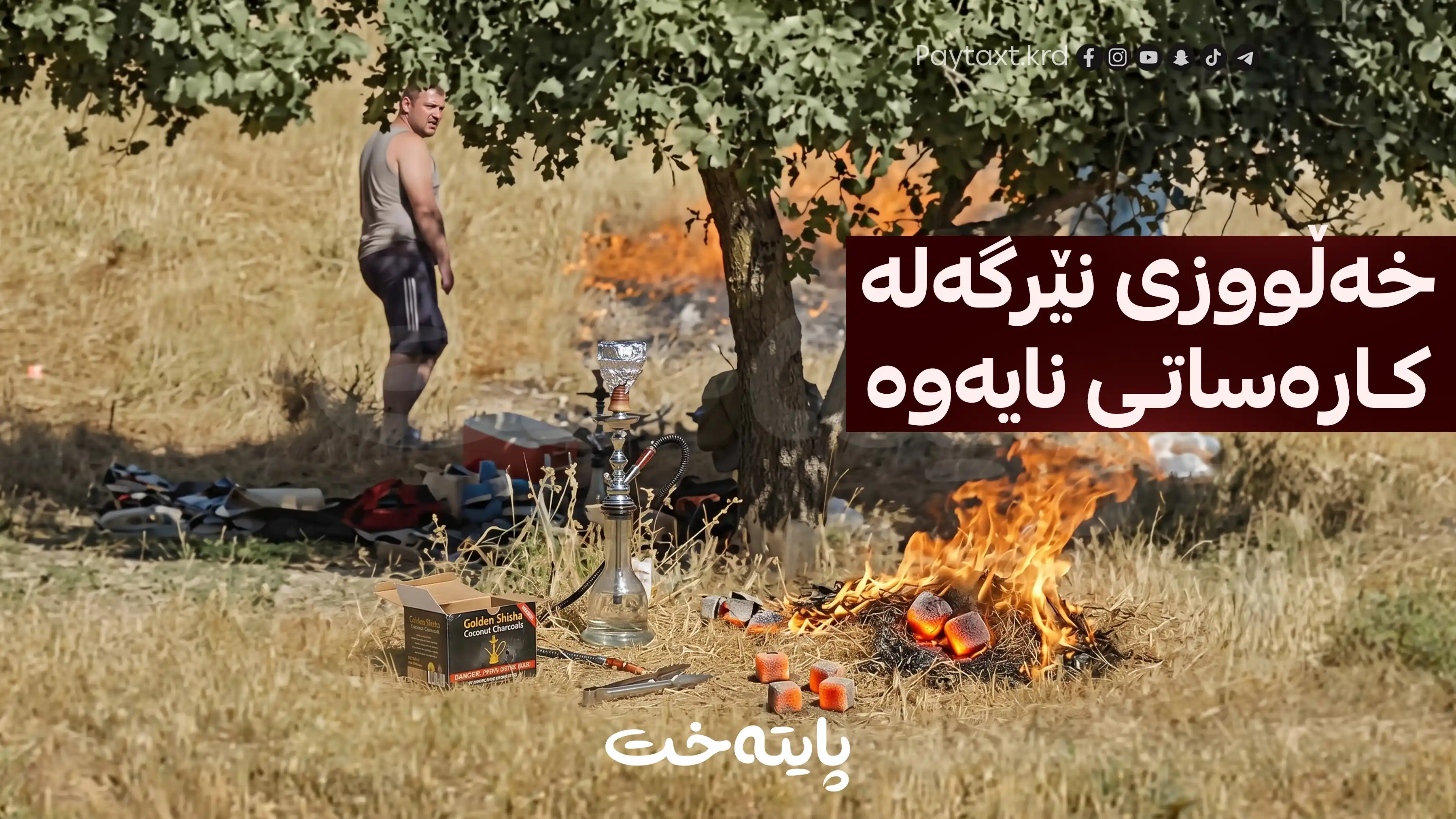 نەورۆڵی بەهۆی خەڵووزی نێرگەلەی گەشتیاری عەرەب سووتا