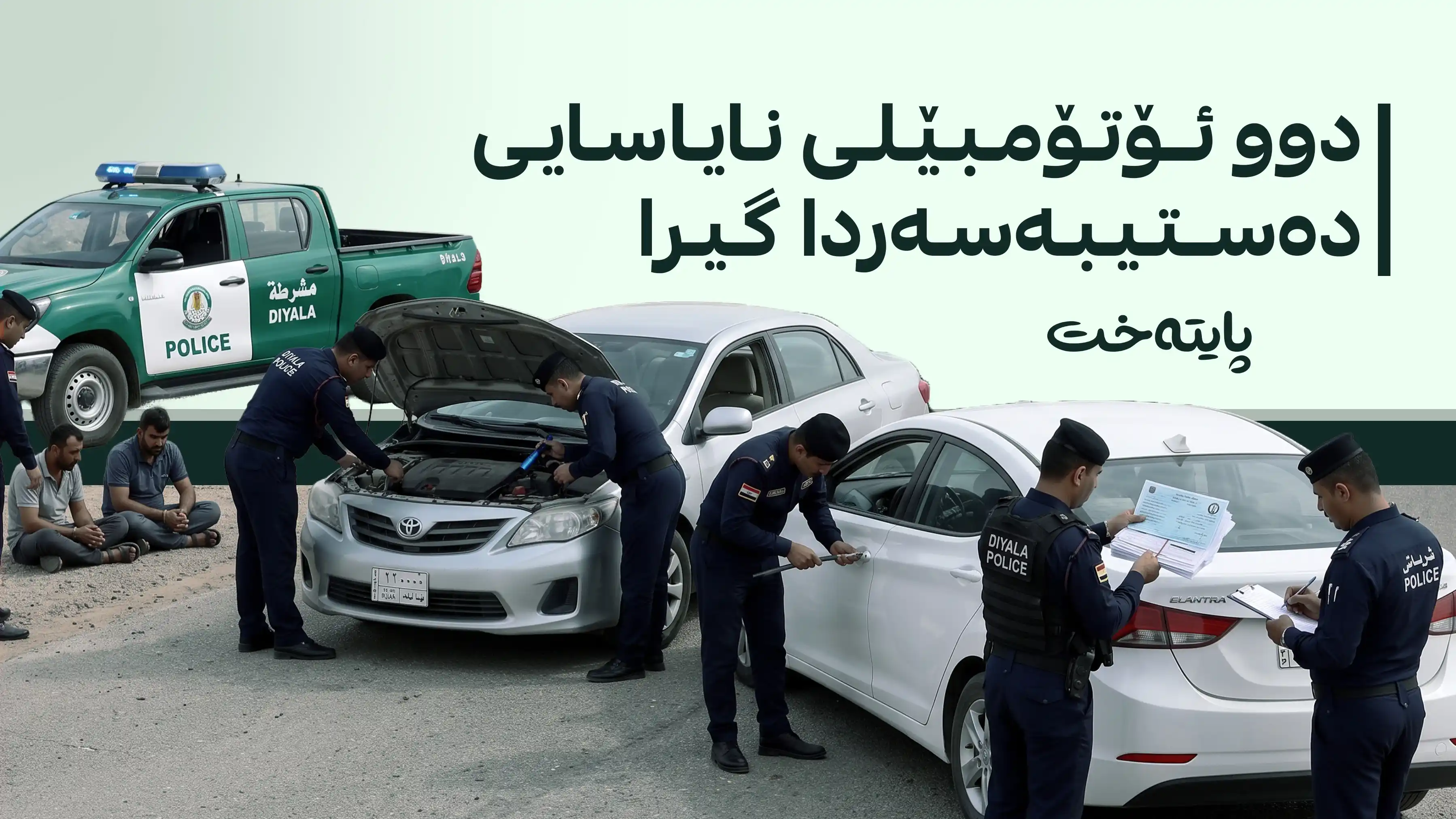  ورده‌كاریی دەستگیرکردنی باندێکی قاچاخچێتیی ئۆتۆمبێل لە دیالە